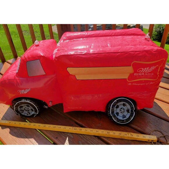 Vintage Miller High Life Beer Inflatable truck, approx. 30" Official Vinyl Ad - Picture 4 of 6